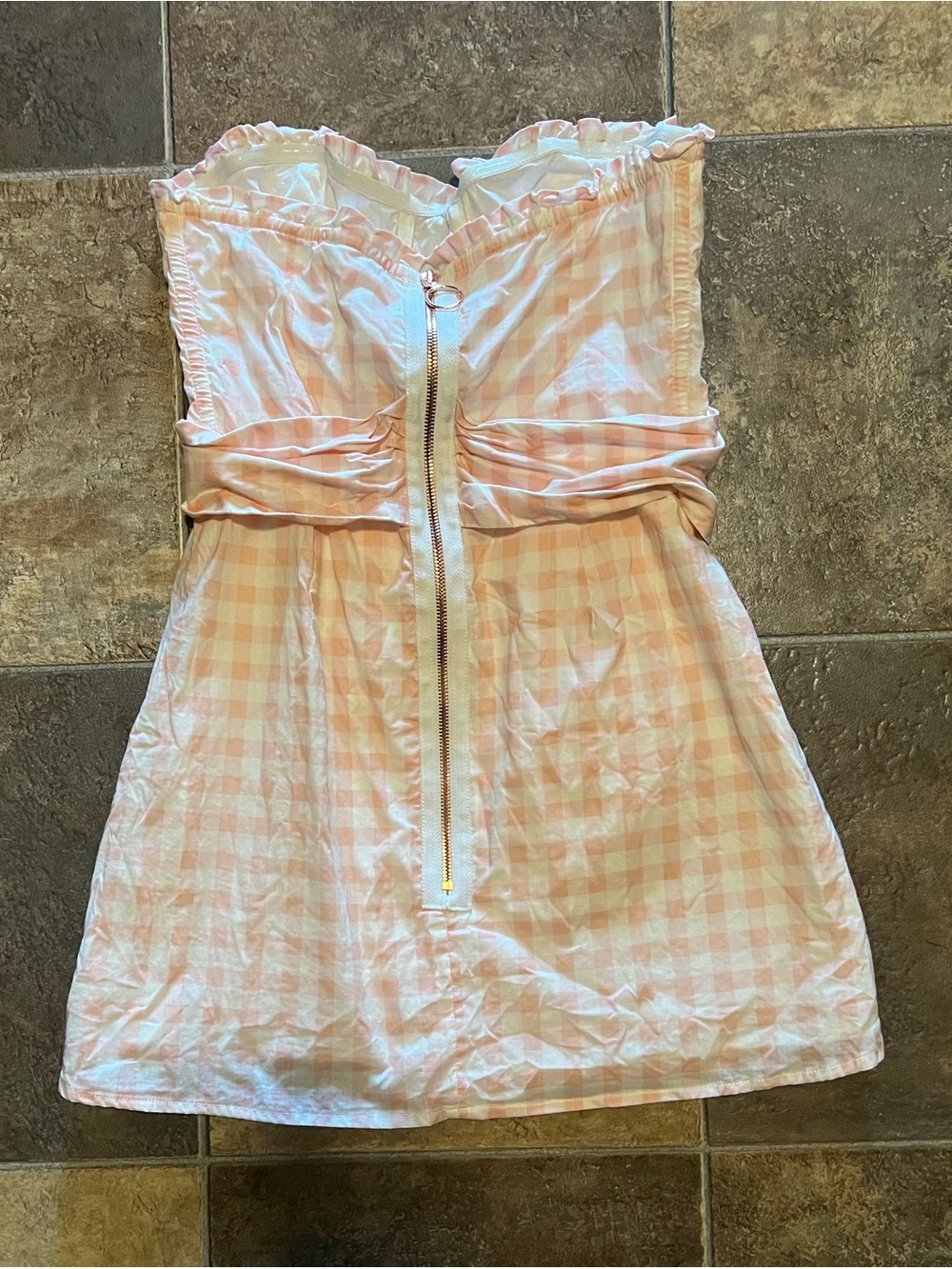 For Love & Lemons Dixie Mini Dress Pink Gingham Size XS Cottagecore Coquette - Picture 2 of 6